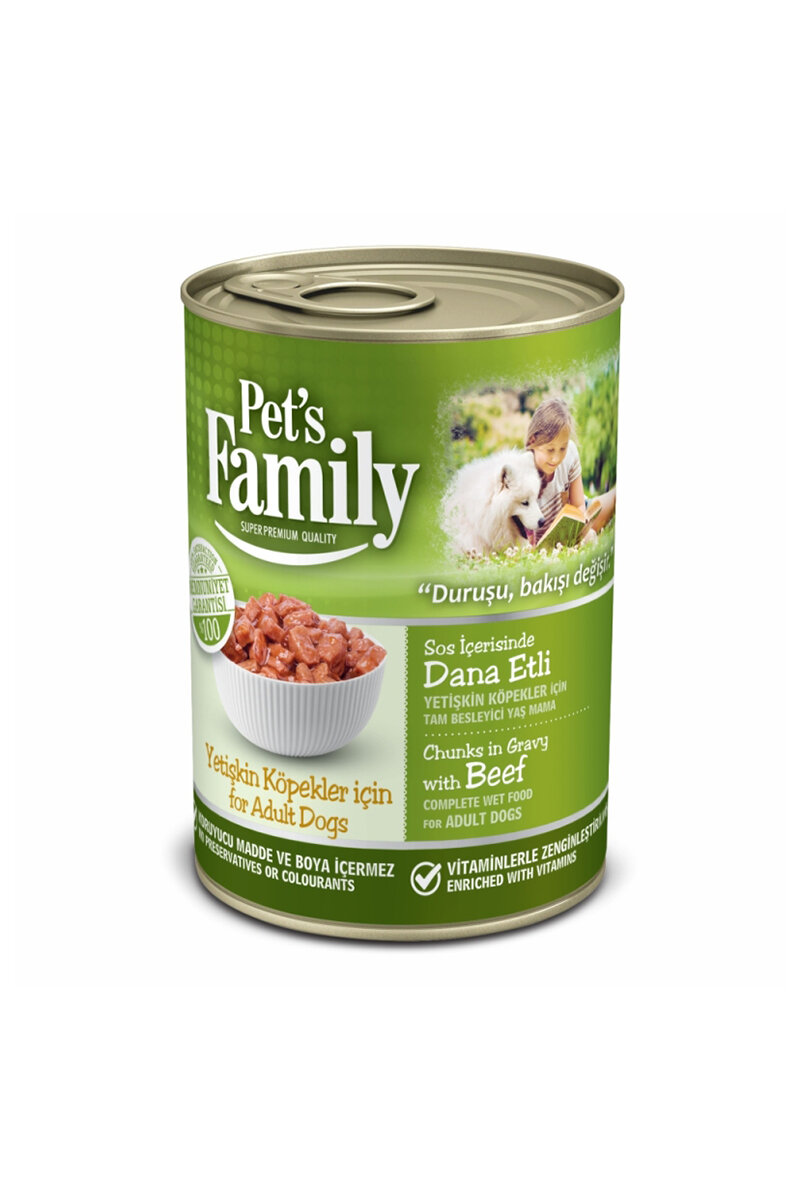 Pets Family Konserve Köpek Dana Etli 400g