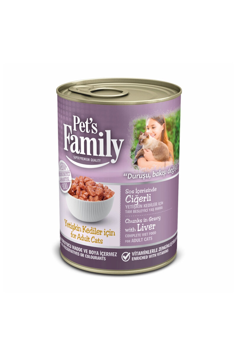 Pets Family Konserve Kedi Ciğerli 400g