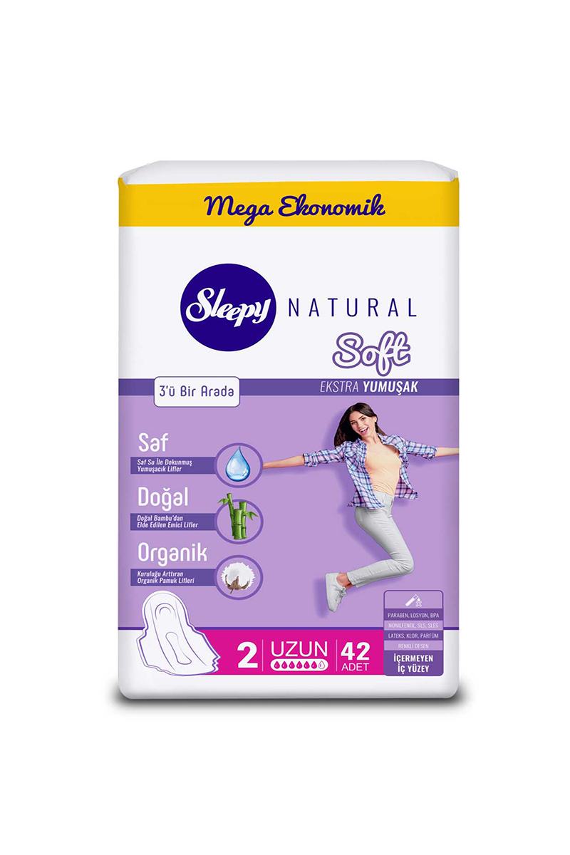 Sleepy Natural Ped Mega Uzun 42 Adet