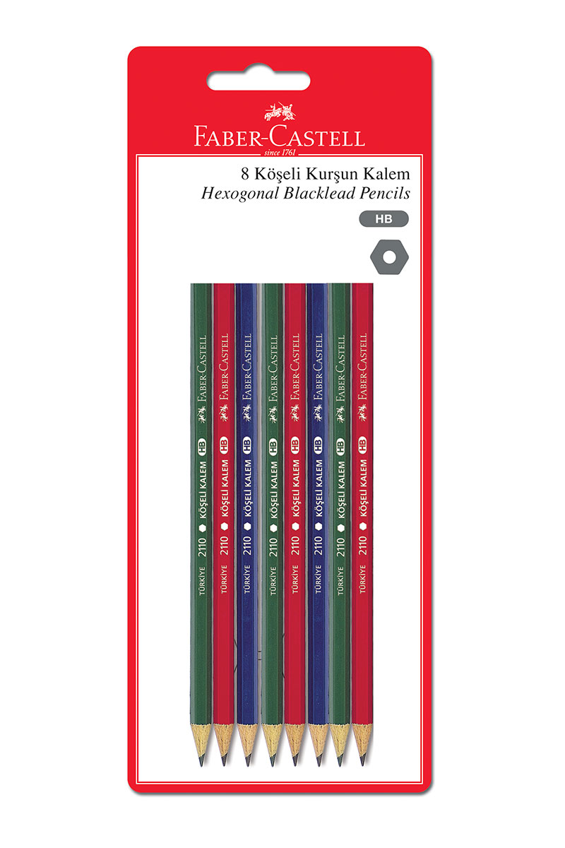 Faber Castell Köşeli 8'li Kurşun Kalem