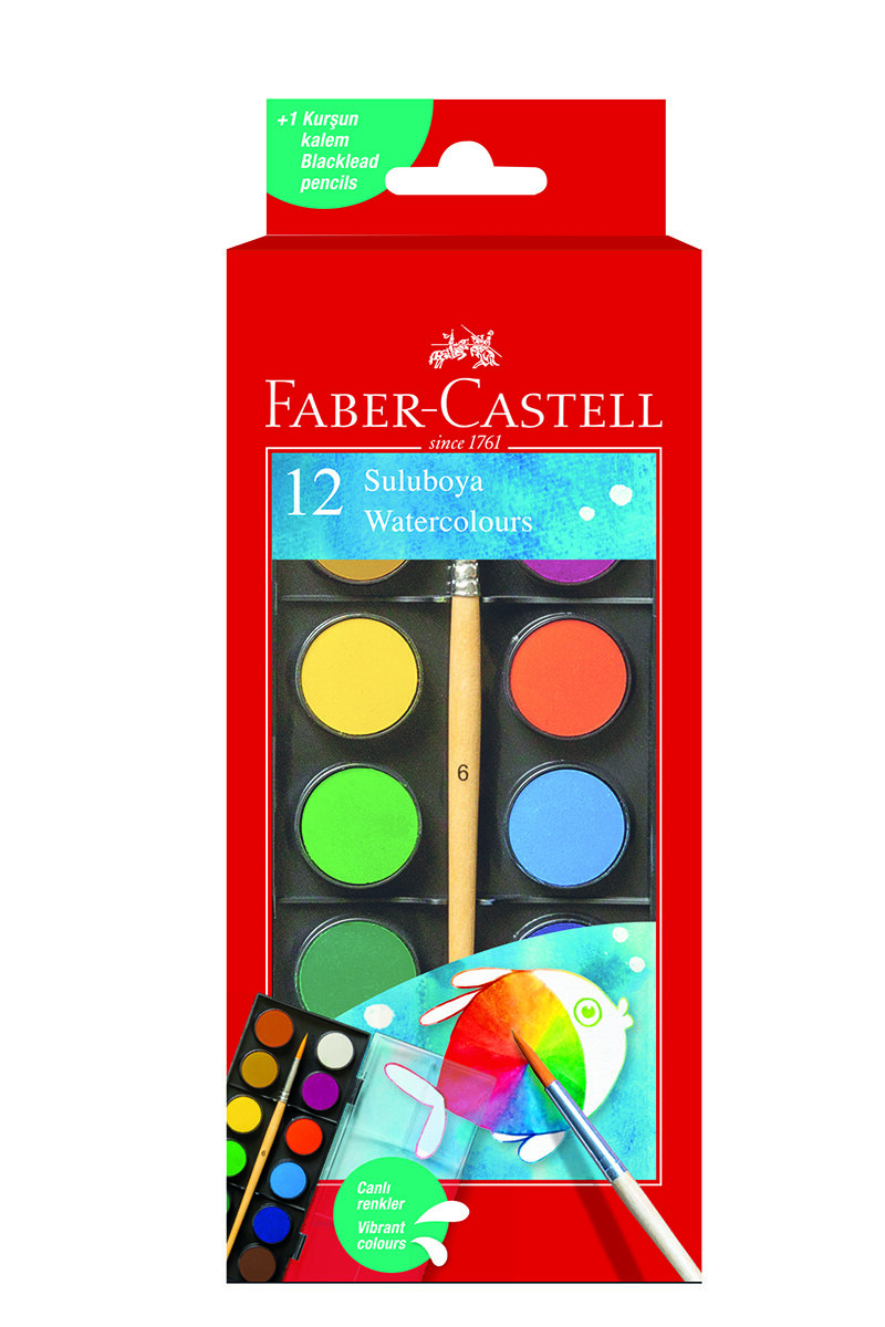 Faber-Castell Blisterli Suluboya 12'li Küçük Boy Set
