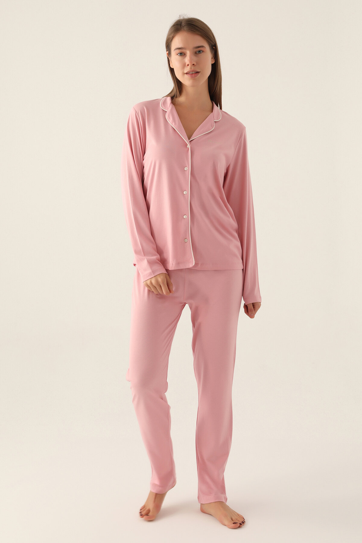 Pierre Cardin Kadın Gömlek Pijama PC7717-SGLKRS