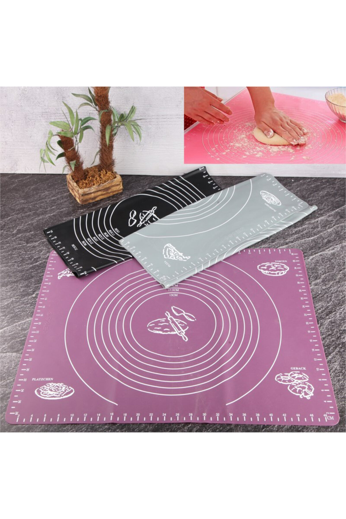 Tohana Silikon Hamur Matı 45x65 cm