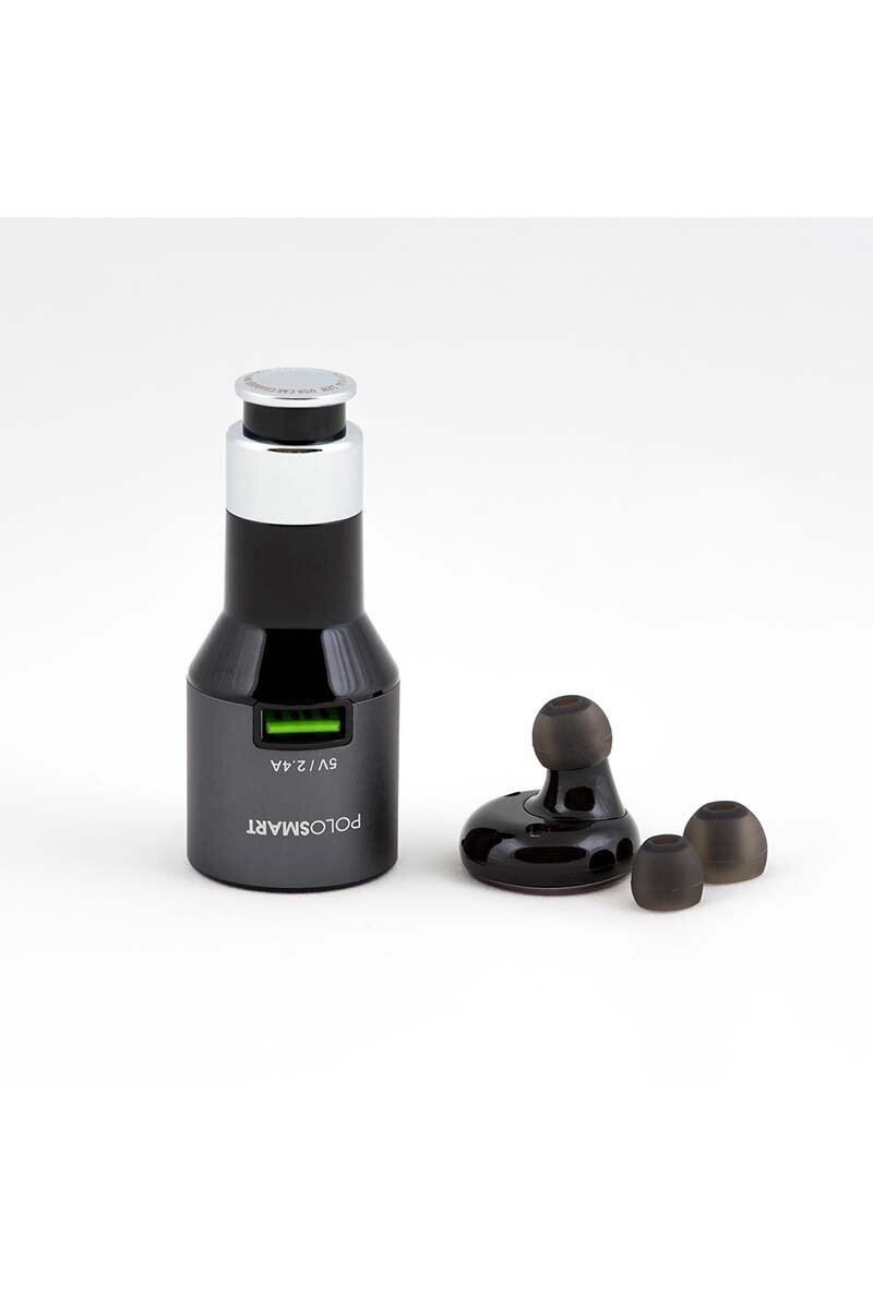 Polosmart cm20 bt kulaklıklı araç şarj cihazı