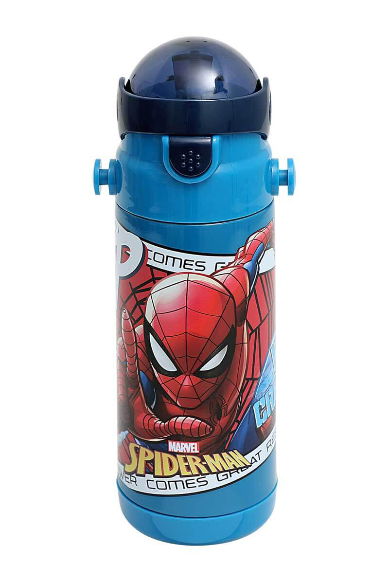 Spiderman Çelik Matara 500 ml Pipetli Salto Wall