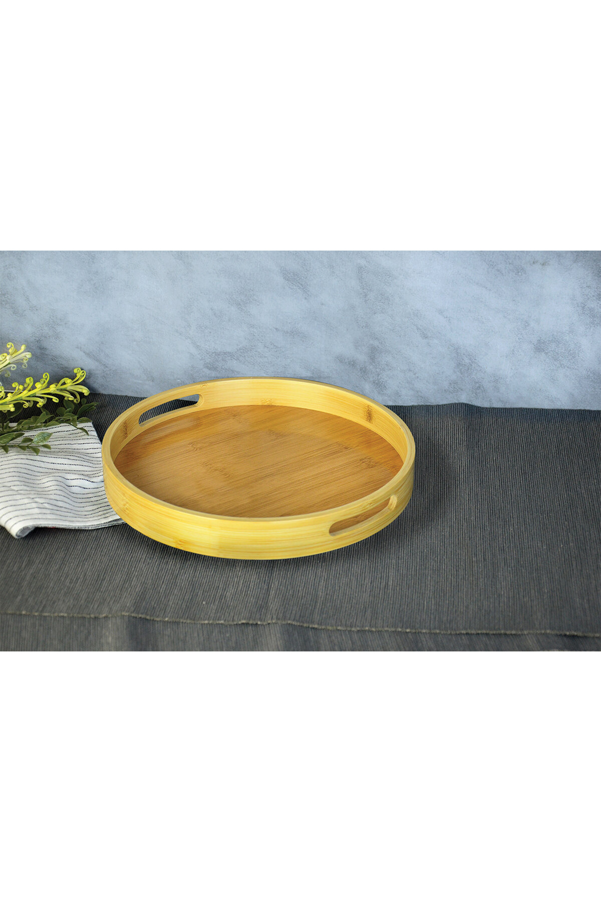 Paçi Bambu Yuvarlak Tepsi 35 cm