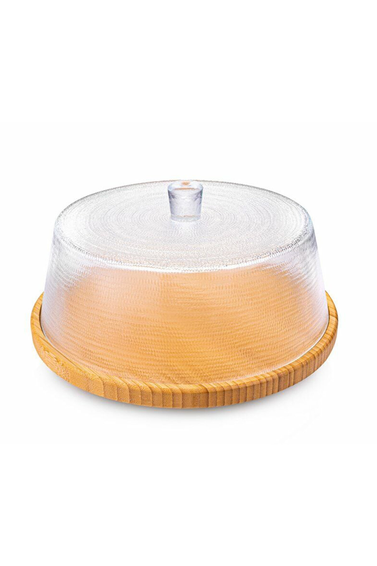 Bambum Hira Cam Kapaklı Kek Fanusu 30 cm