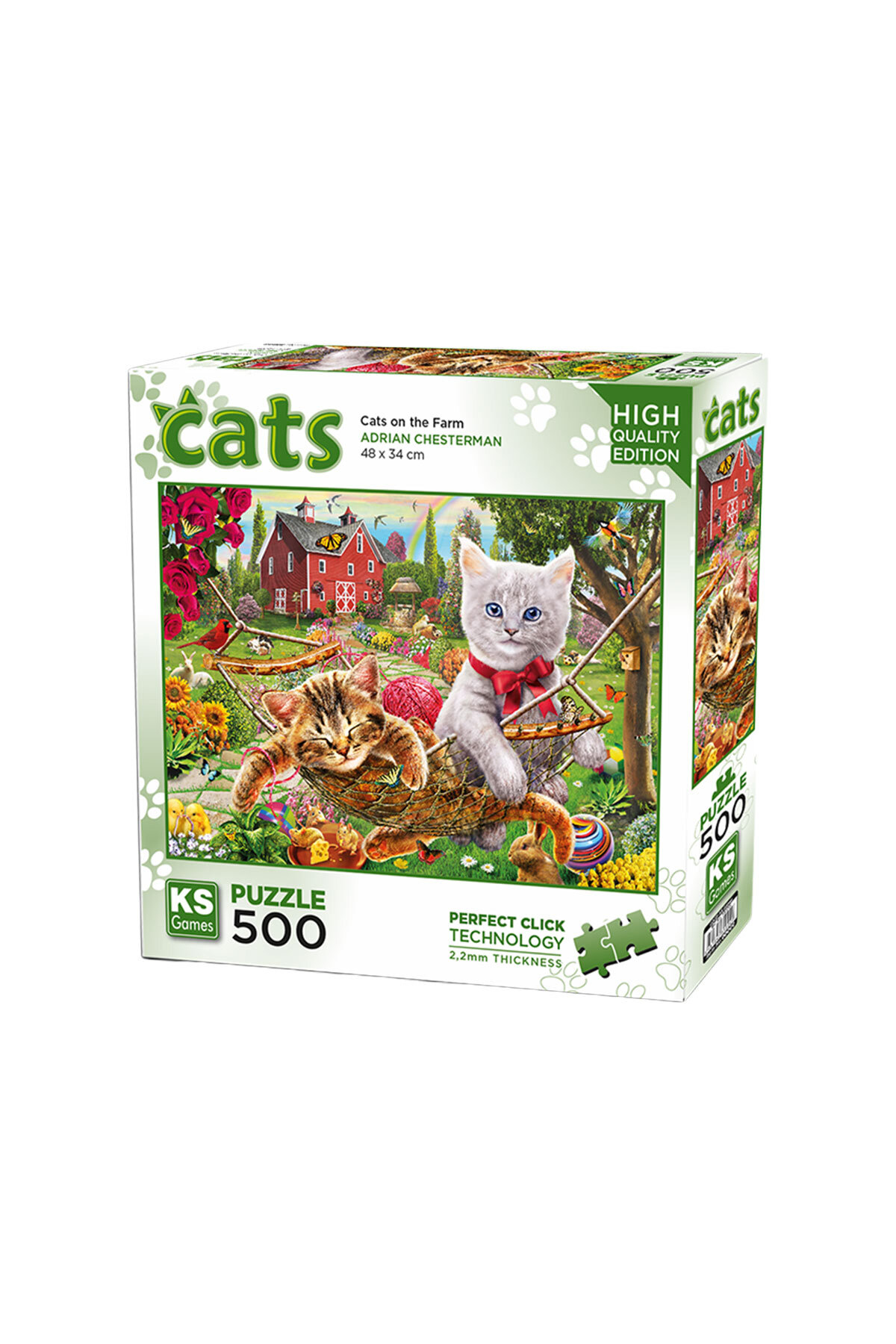KS Puzzle Çiftlikte Kedi 500 Parça