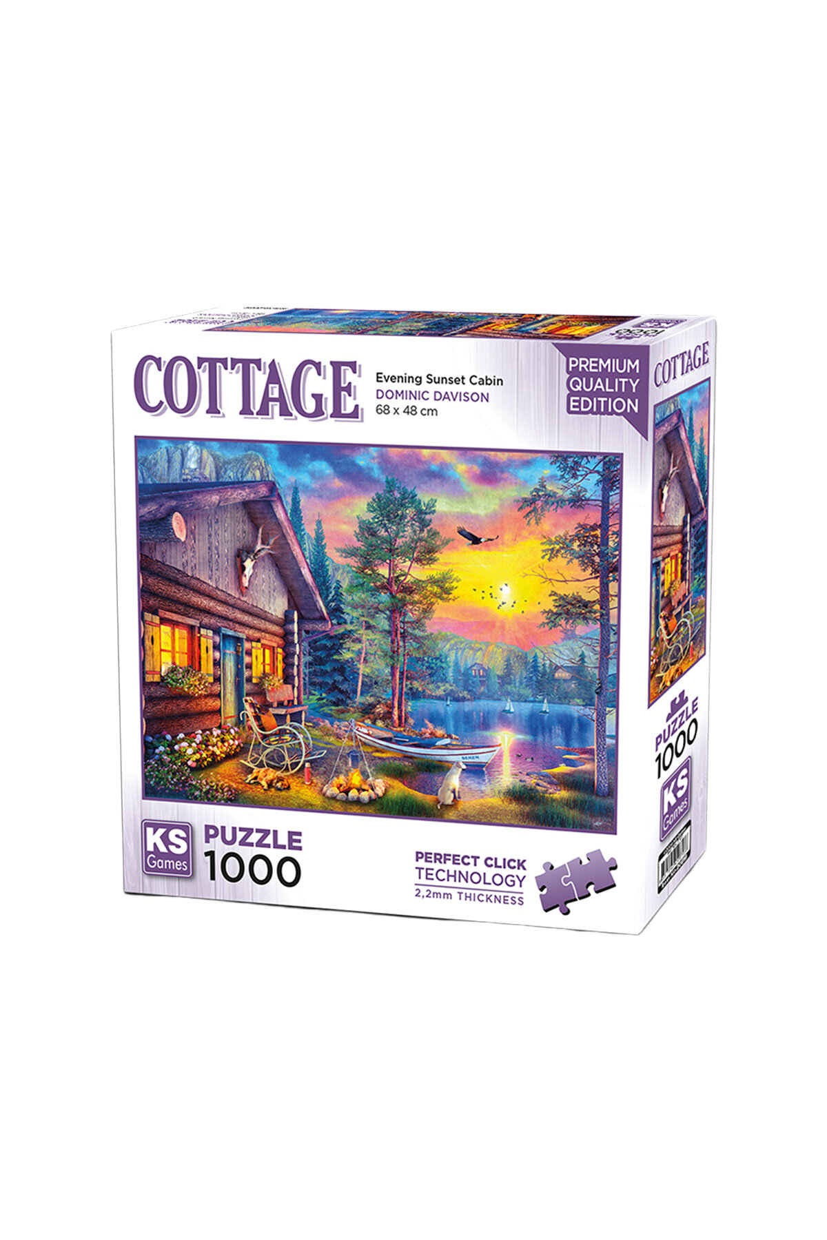KS Puzzle Evening Sunset Cabin 1000 Parça Puzzle