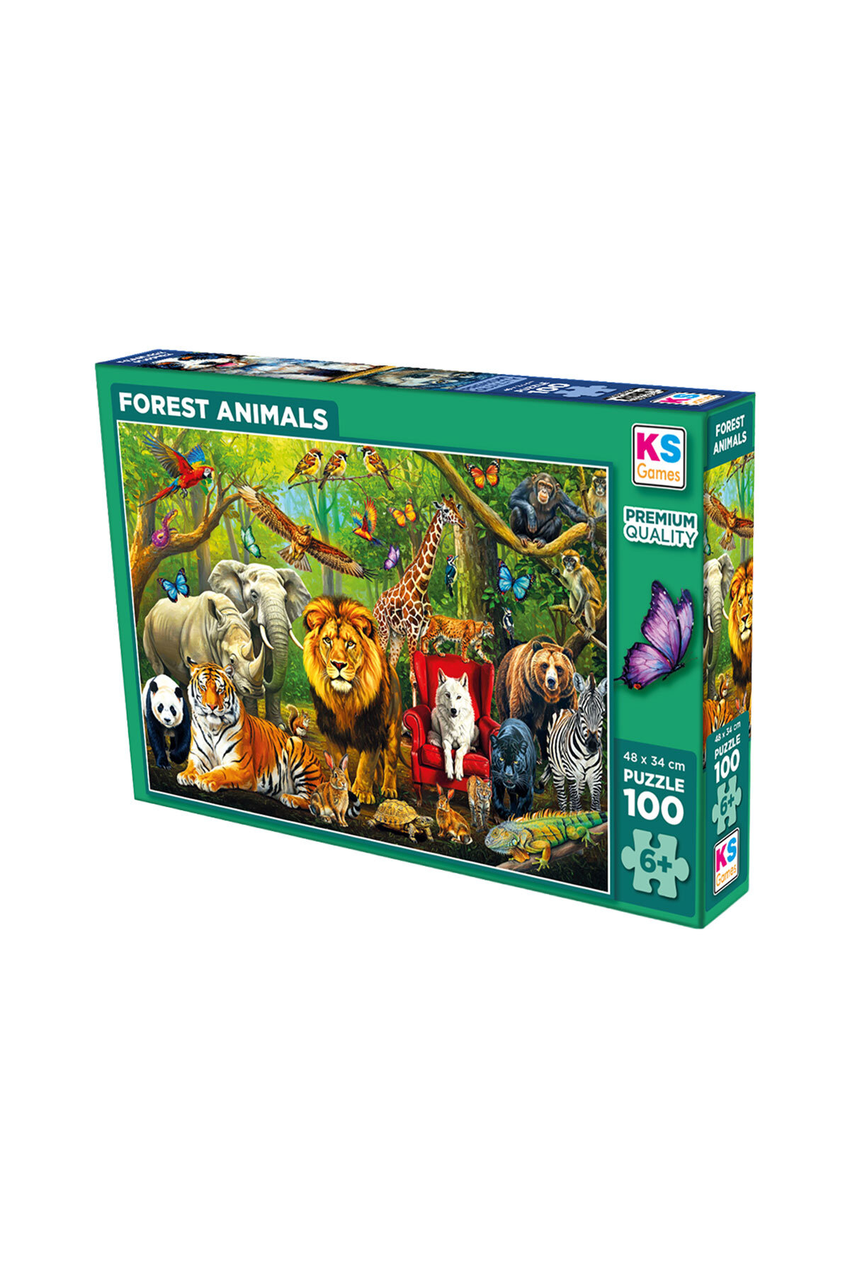 KS Games Forest Animals Puzzle 100 Parça 31504