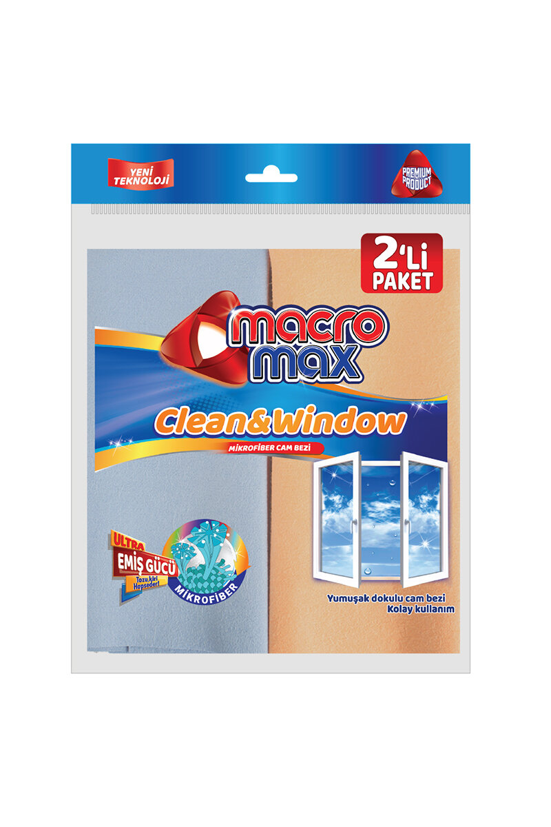 Macromax Mikrofiber Cam Bezi 2'li