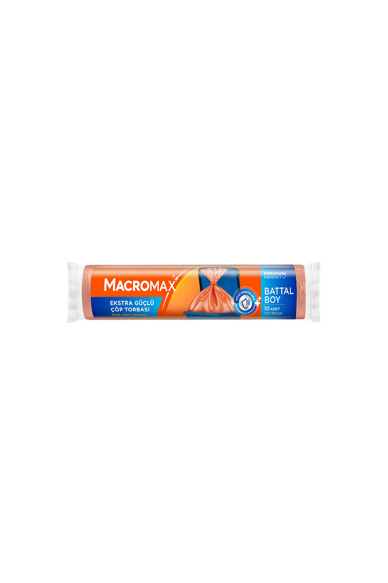 Macromax Extra Güçlü Çöp Torbası Battal Boy 10'lu