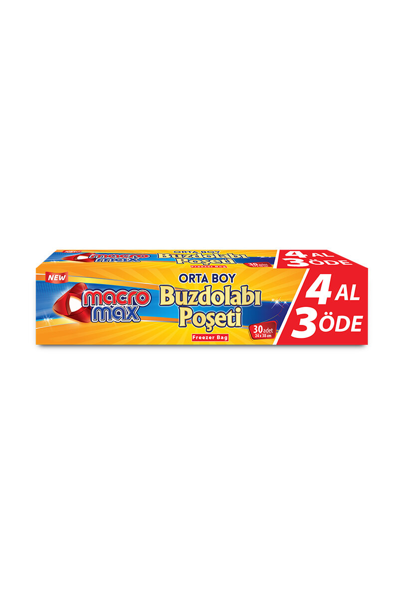Macromax Buzdolabı Poşeti 4 Al 3 Öde Orta Boy