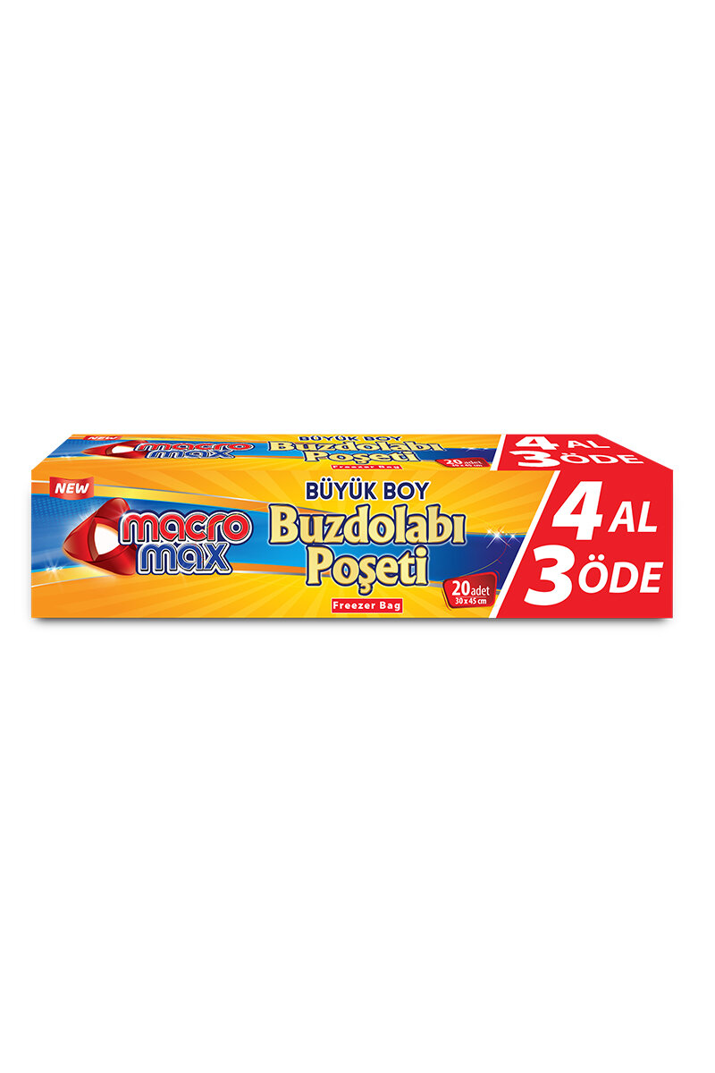 Macromax Buzdolabı Poşeti 4 Al 3 Öde Büyük Boy