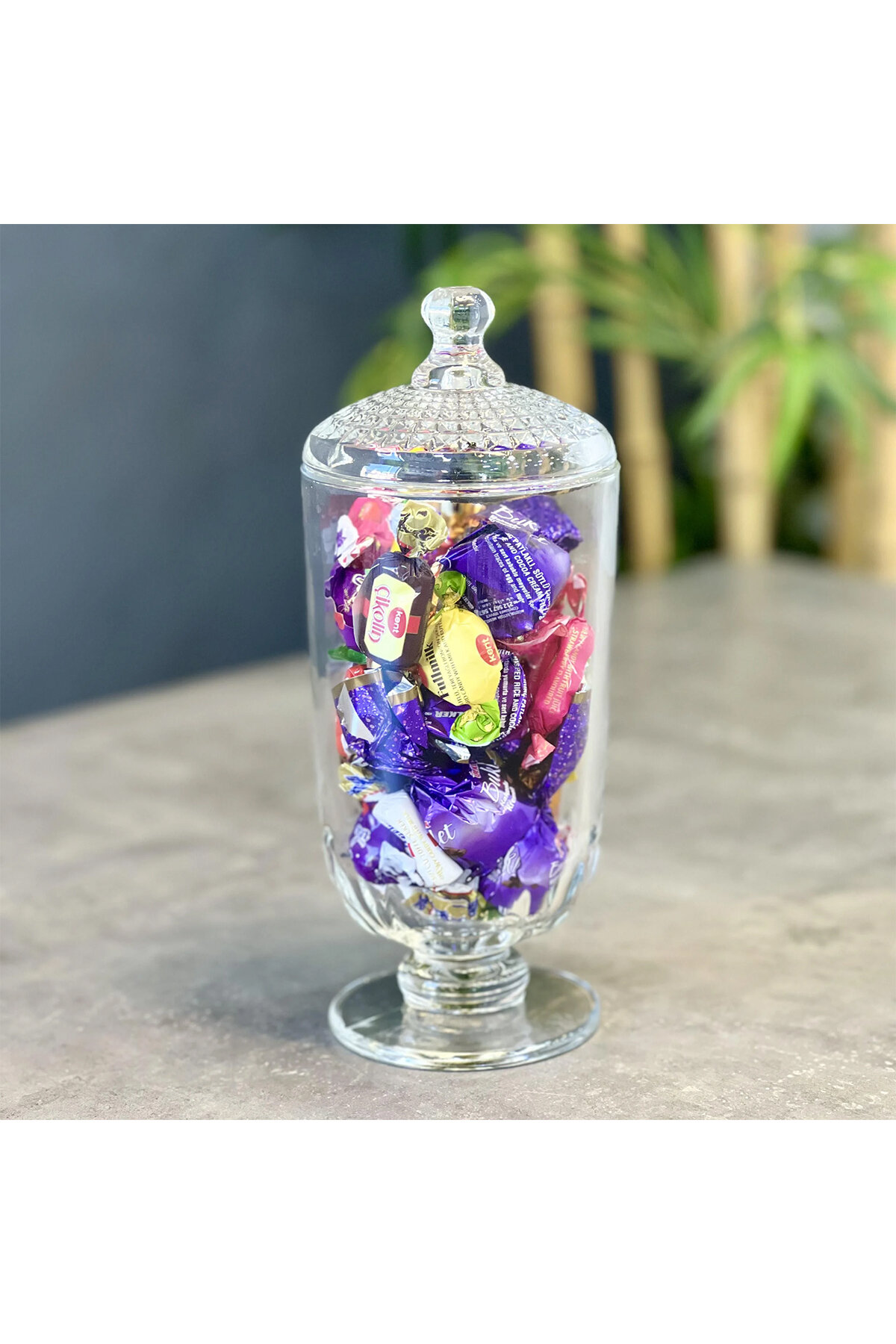 Arow Pear Ayaklı Cam Kavanoz Dc1.Tr-4196