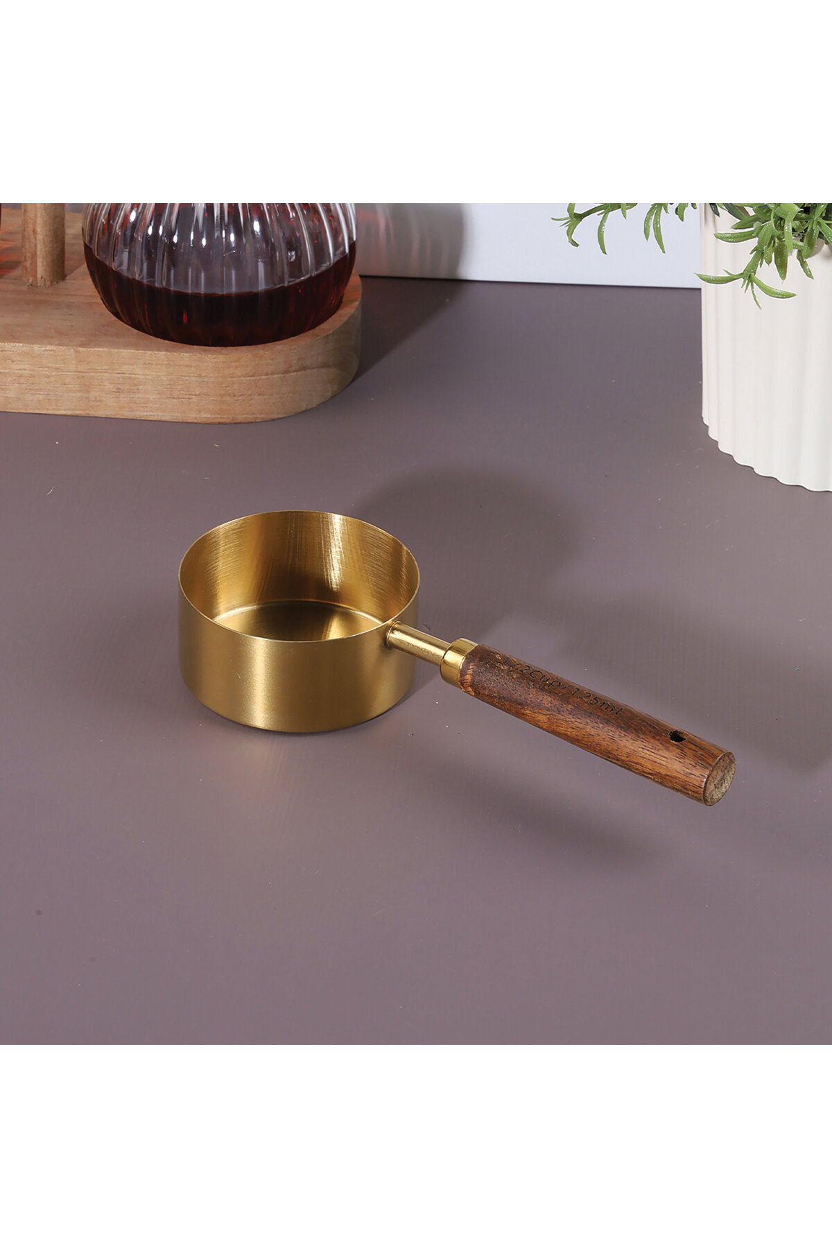 Arow Ahşap Sap Gold Ölçü Kaşığı 125 ml