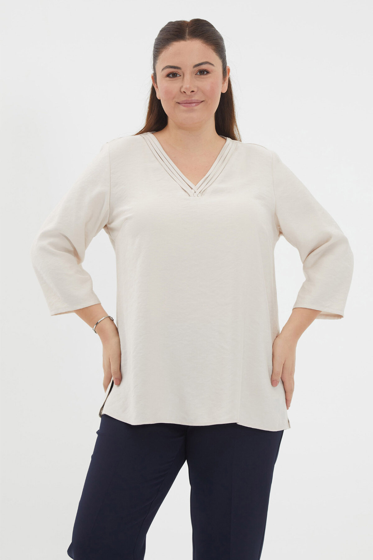 Selen Kadın Büyük Beden Bluz 24YSL8878