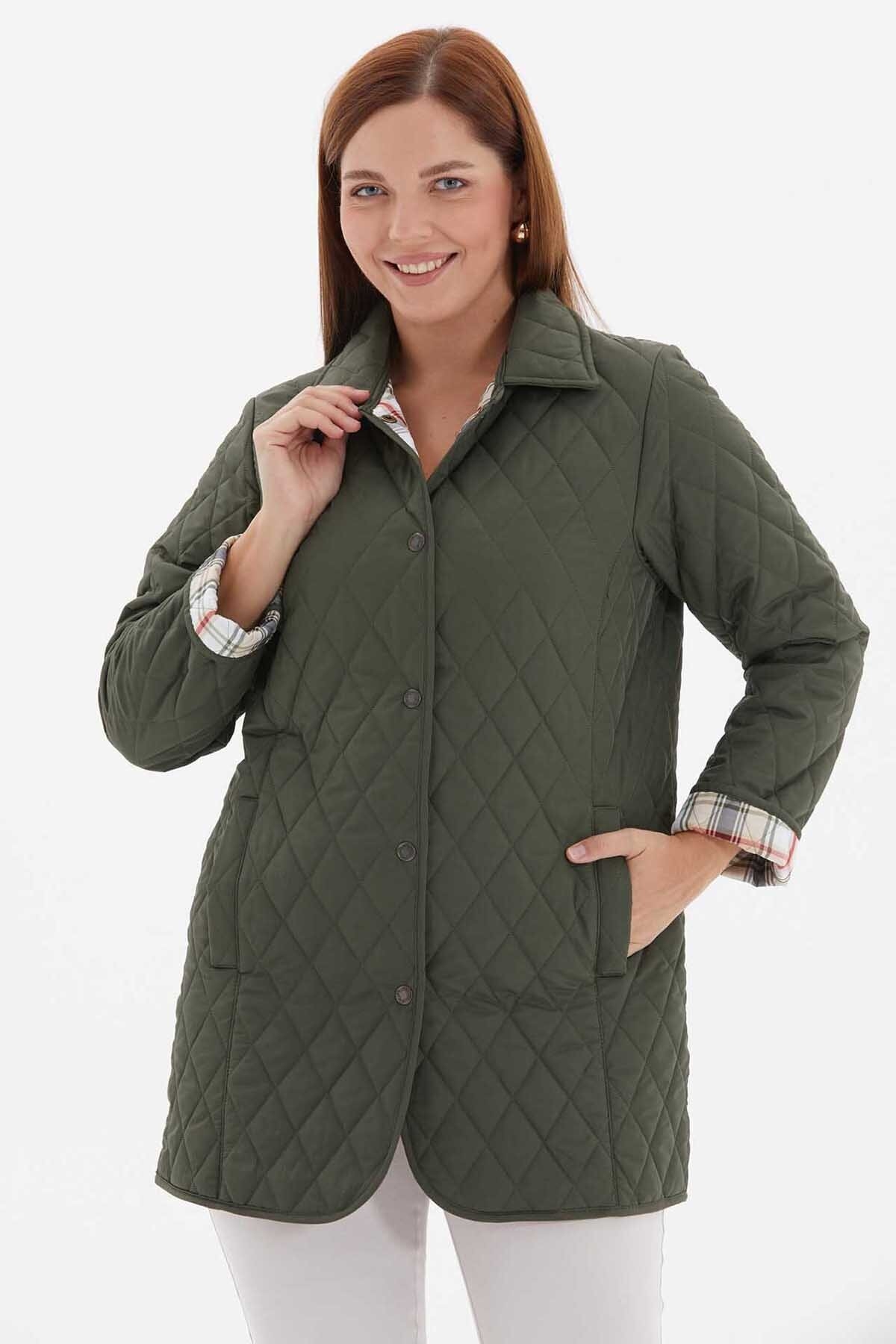 Selen Kadın Büyük Beden Mont 24KSL6110