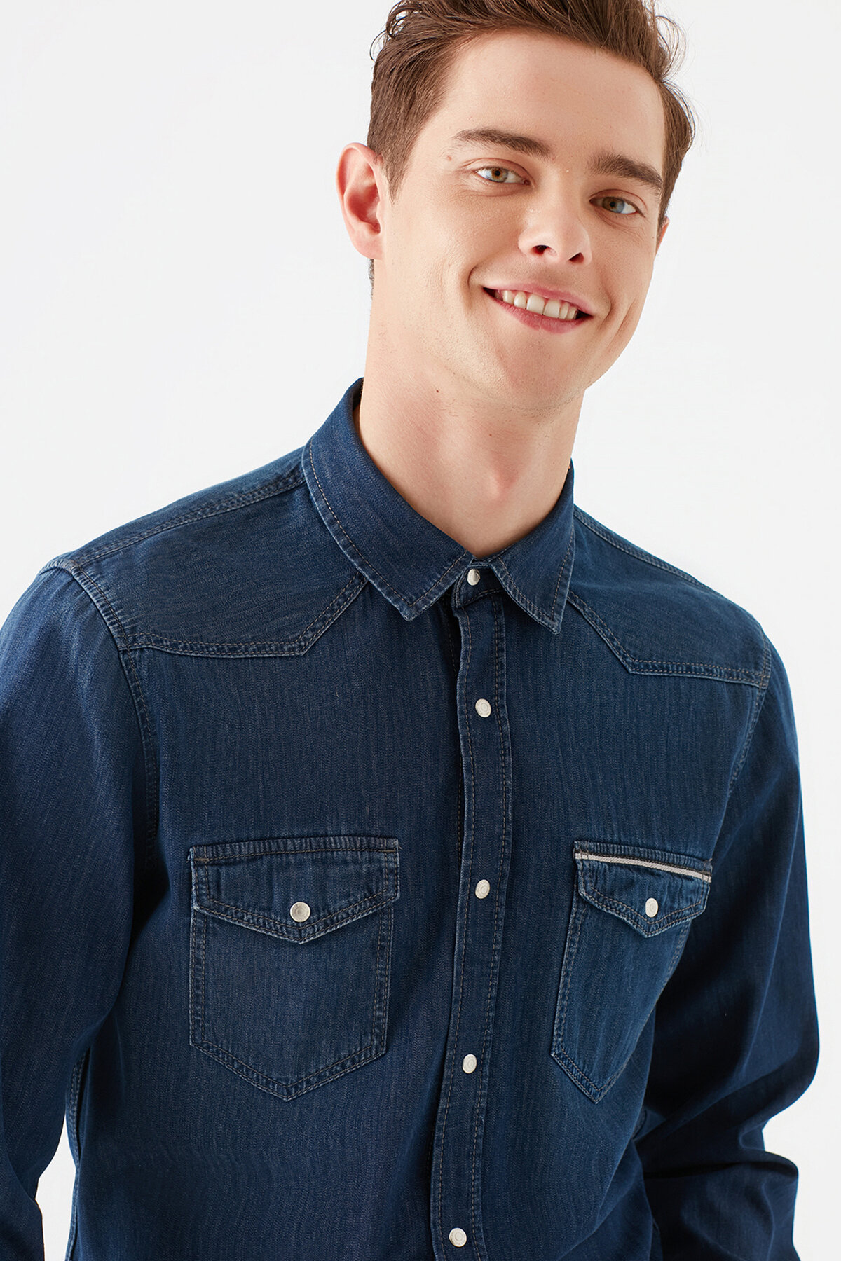 Mavi Erkek Kot Gömlek M0248429628