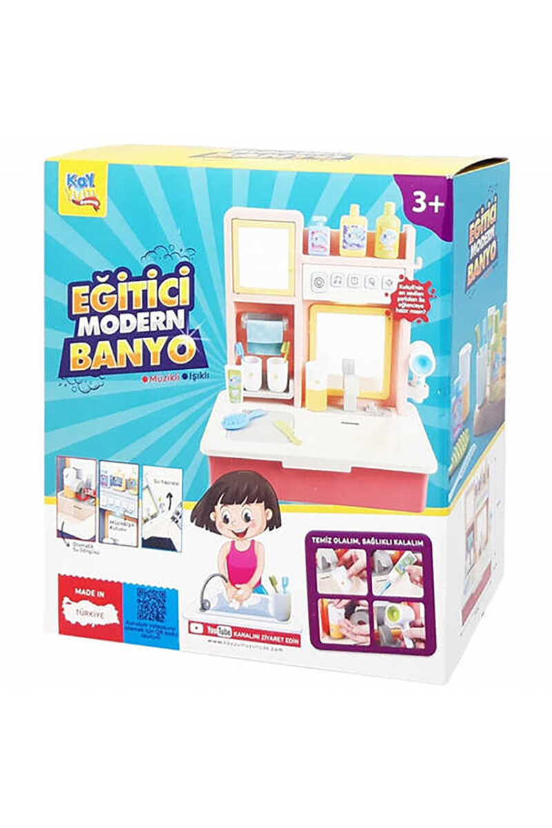 Eğitici Banyo Lavabo Pilli Mavi