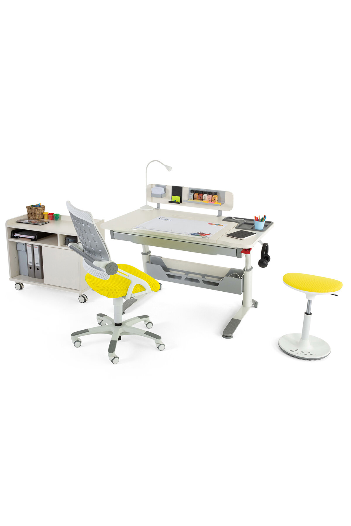 Creo Mobili Sirius Premium Plus Çalışma Masası Sarı Srppa-3