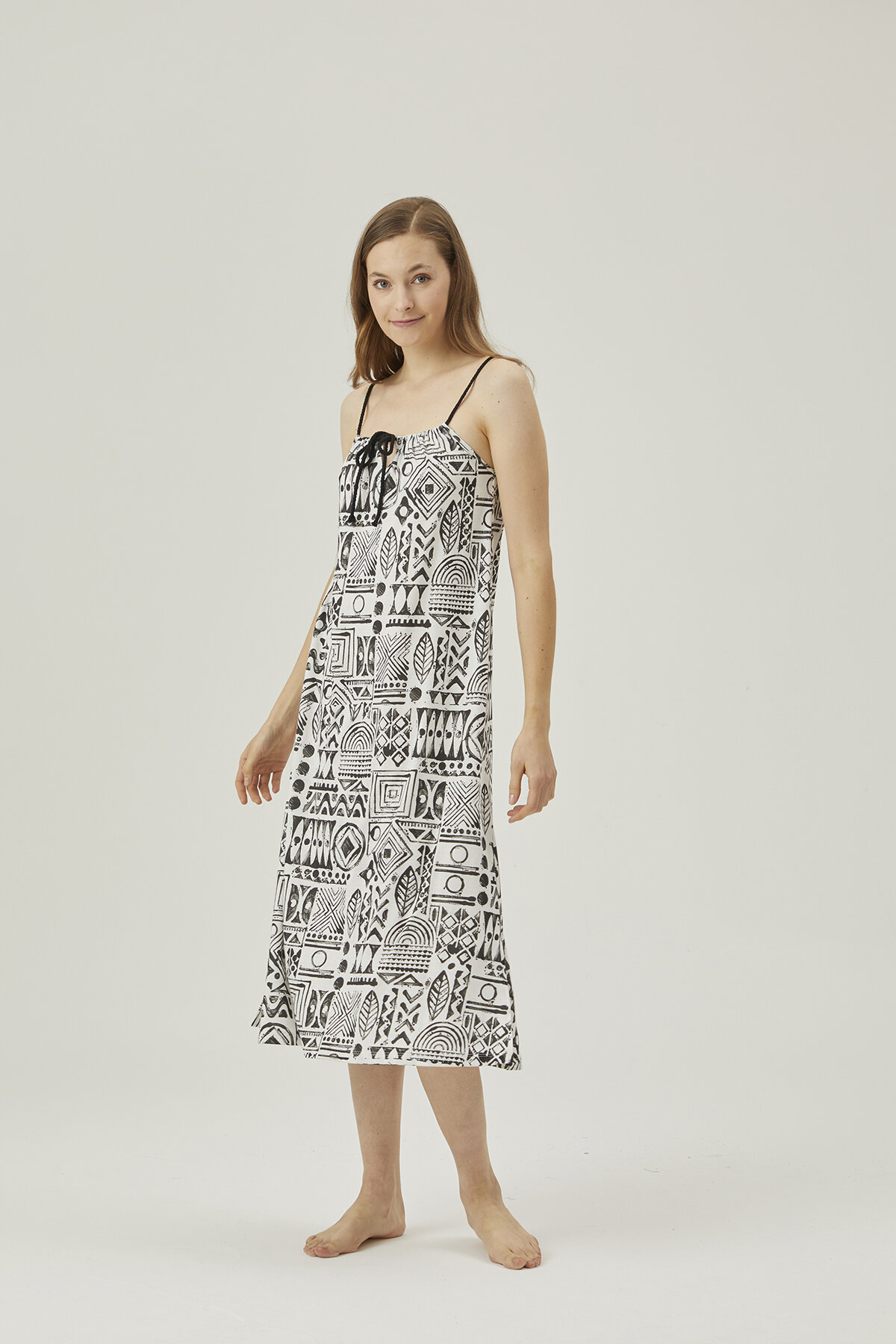 Pamuk&Pamuk Kadın Bağcıklı Gecelik W24628SYH