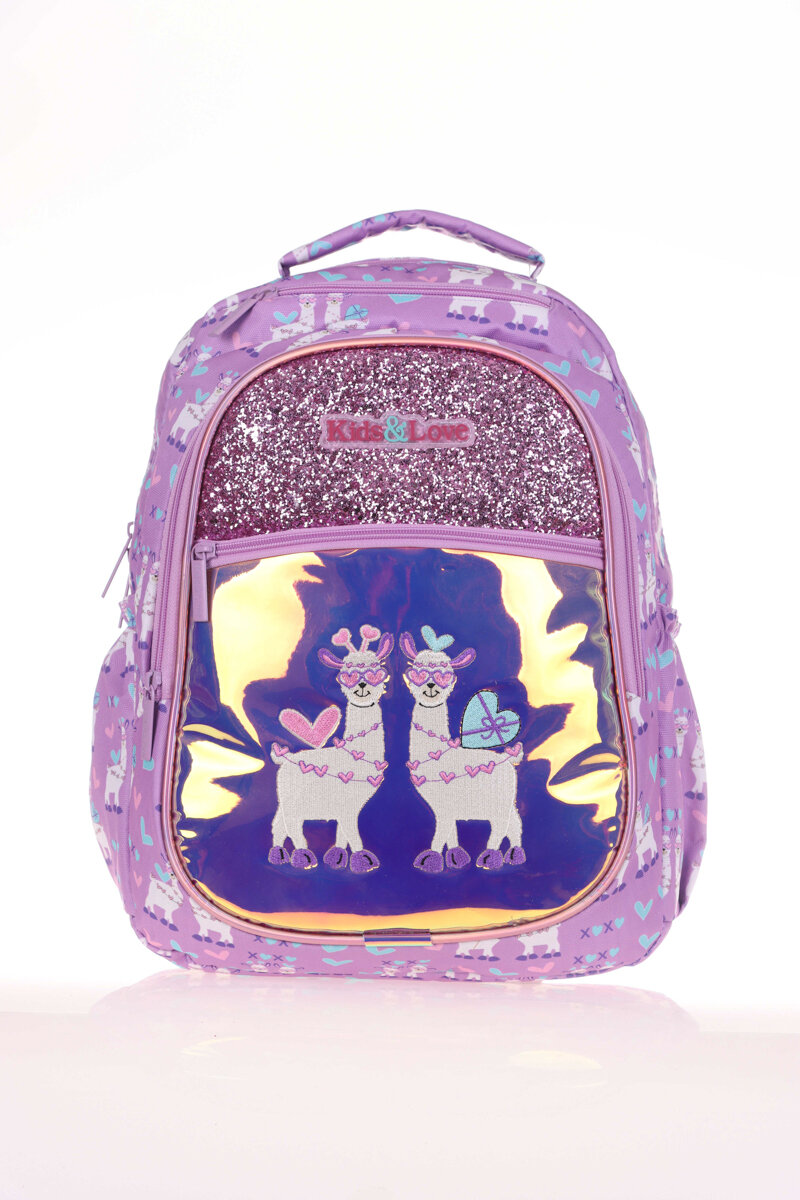 Kaukko Kids&Love Sırt Çantasi (Aynali-Taşli Lama) L5093