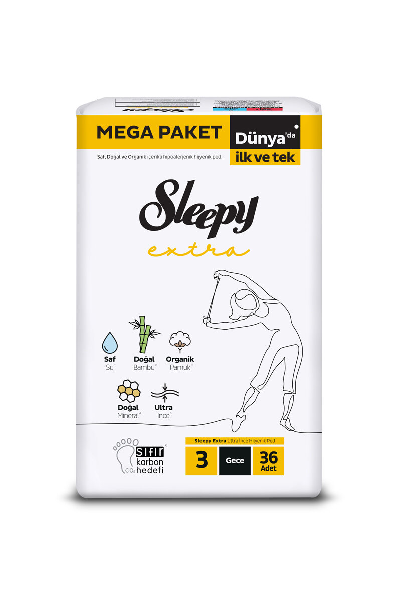 Sleepy Hijyenik Ped Extra Mega Gece 36'lı