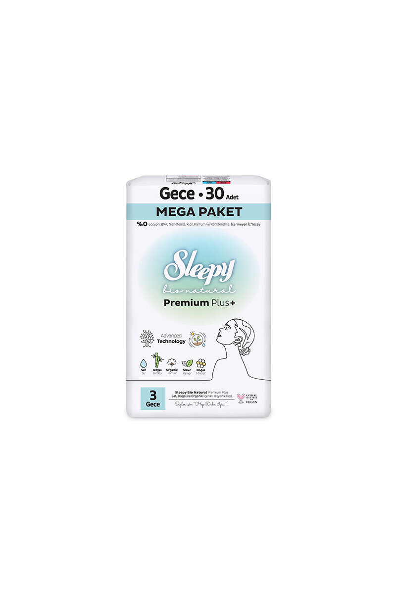 Sleepy Bio Ped Natural Gece Mega 30'lu
