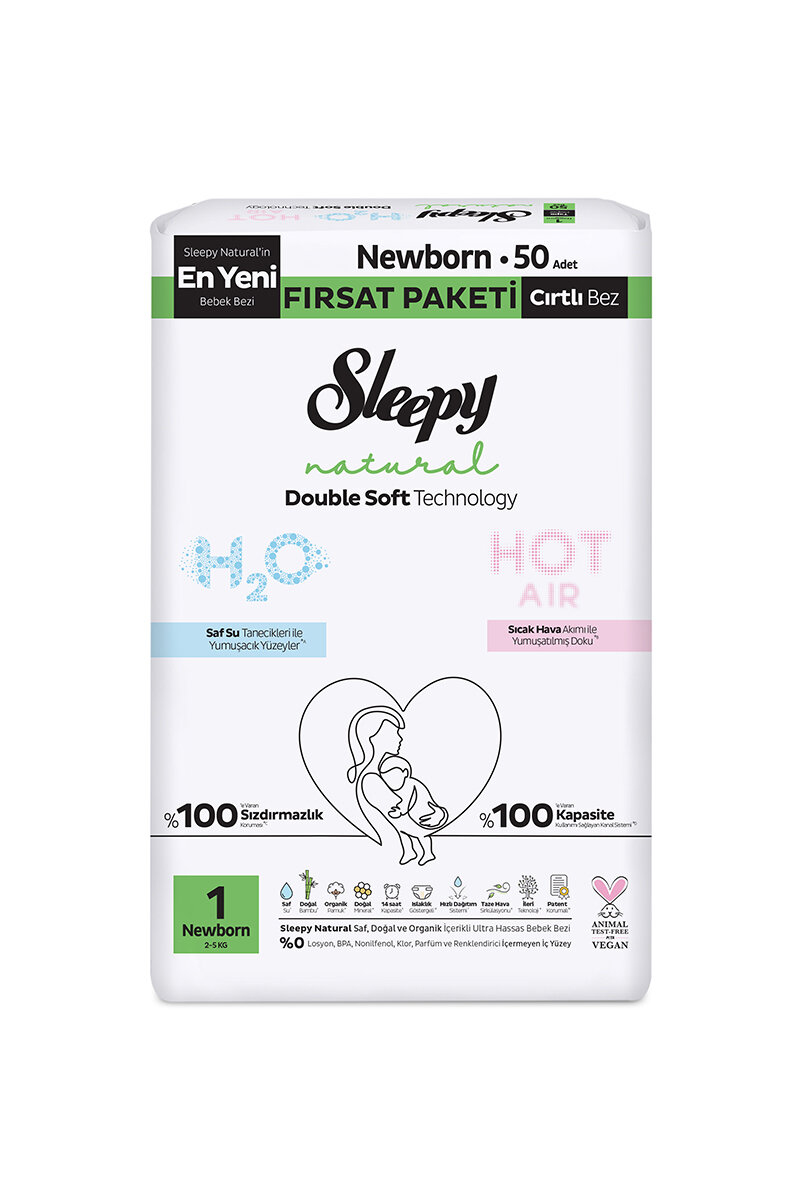 Sleepy Natural Double Soft Fırsat Yenidoğan (1) 50'li