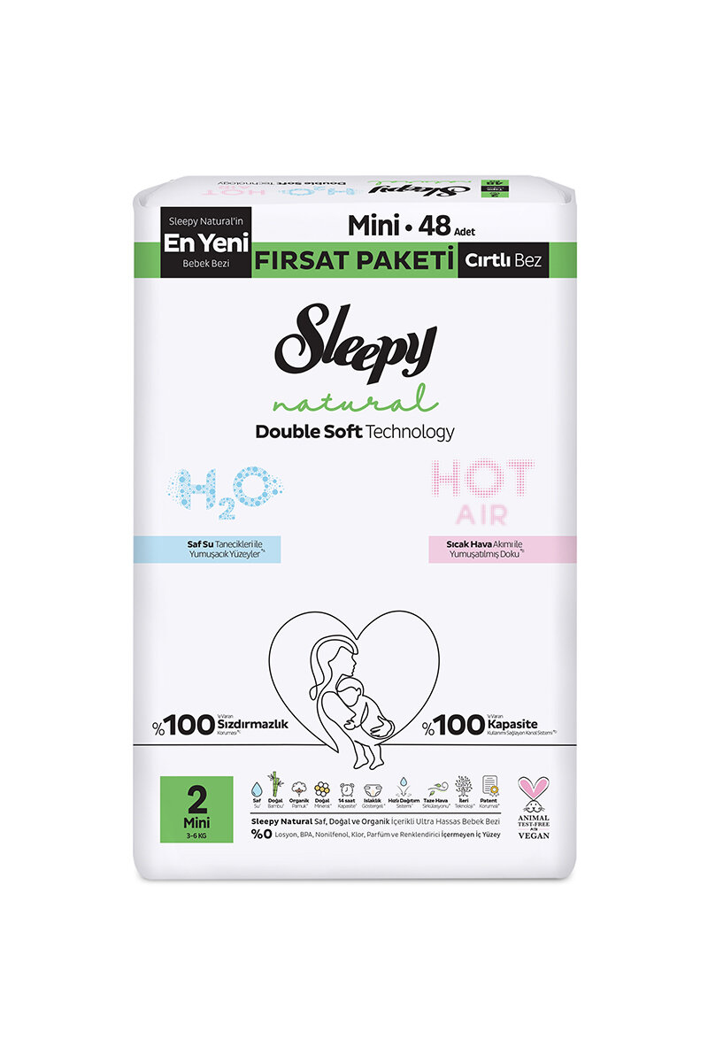 Sleepy Natural Double Soft Fırsat Mini (2) 48'li
