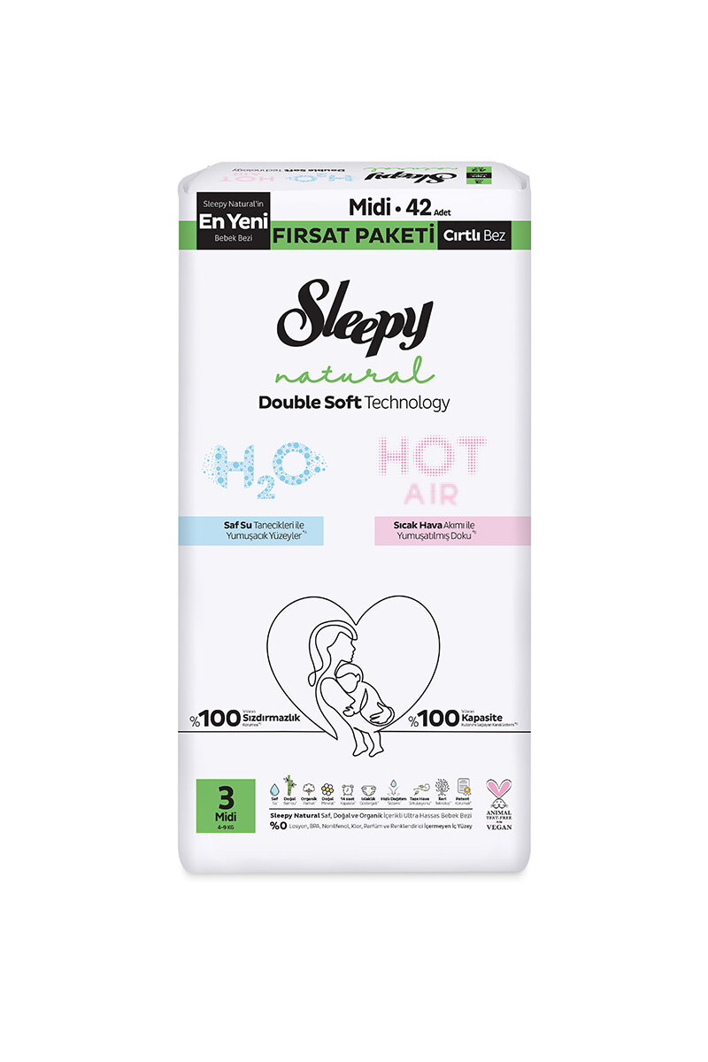 Sleepy Natural Double Soft Fırsat Midi (3) 42'li