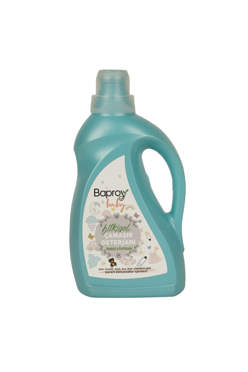 Baproy Bitkisel Sıvı Çamaşır Bebek Deterjanı Renksiz&Parfümsüz 1000 ml