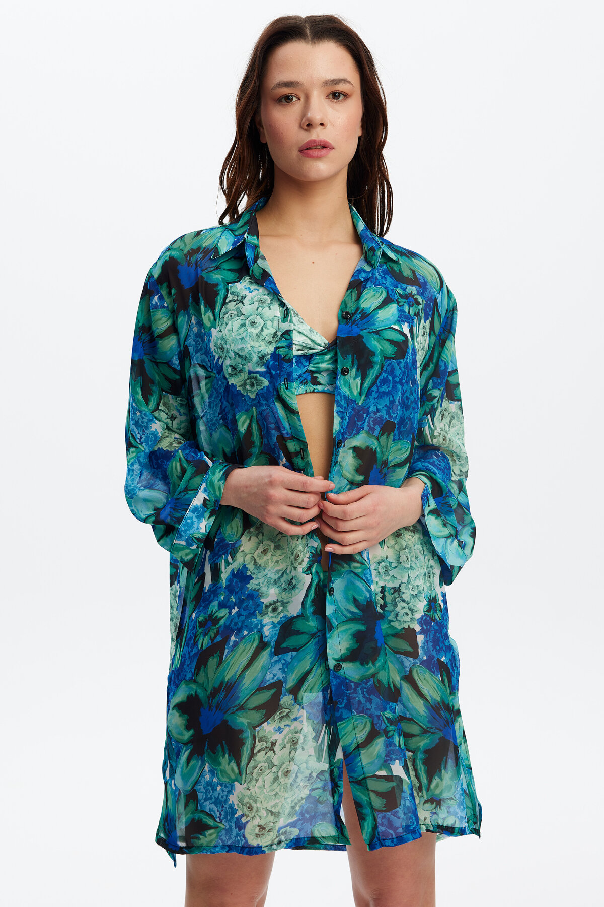 Louren Kadın Gömlek Pareo P5615MVI