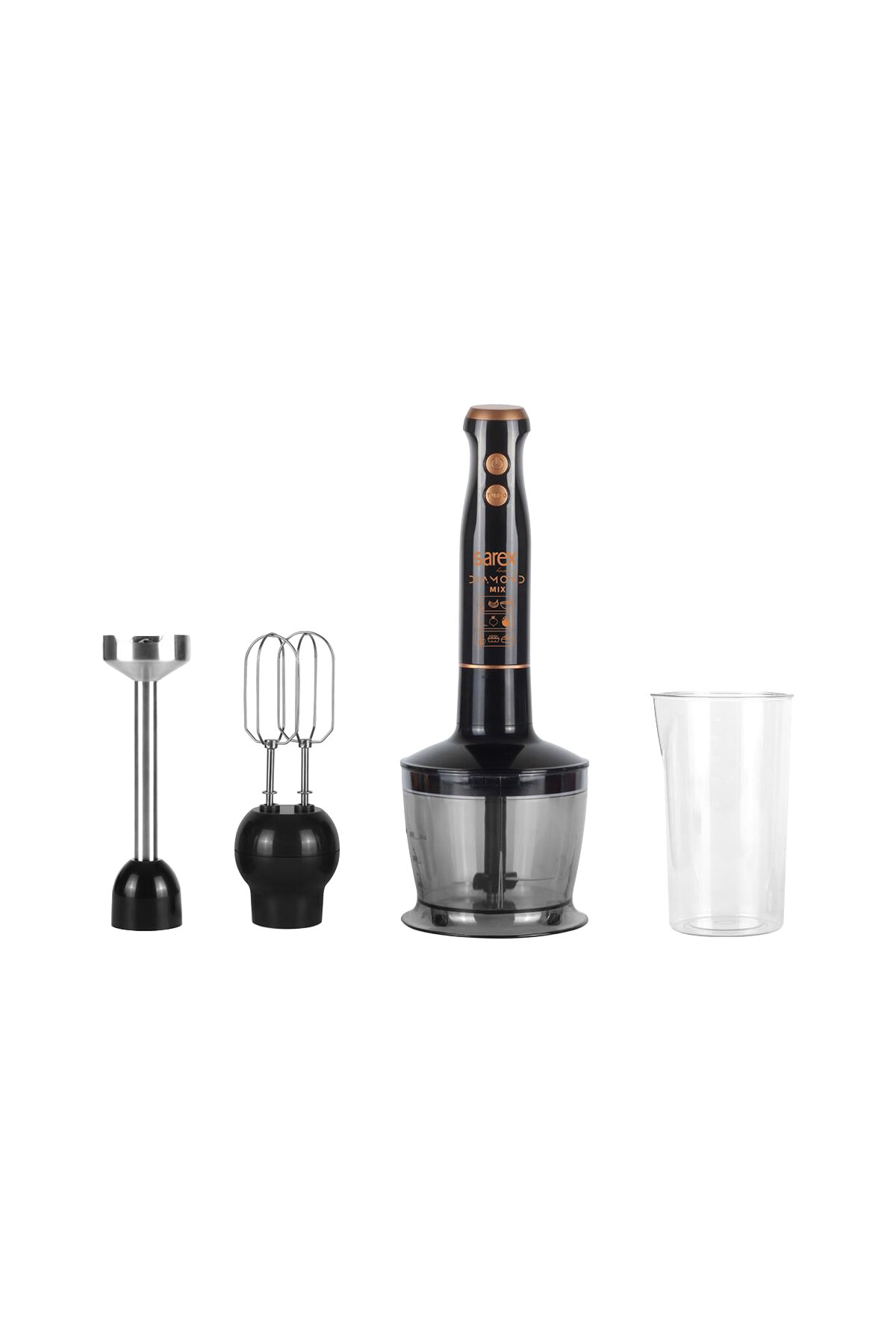 Sarex Diamond Mix Blender Set Siyah SR-2010
