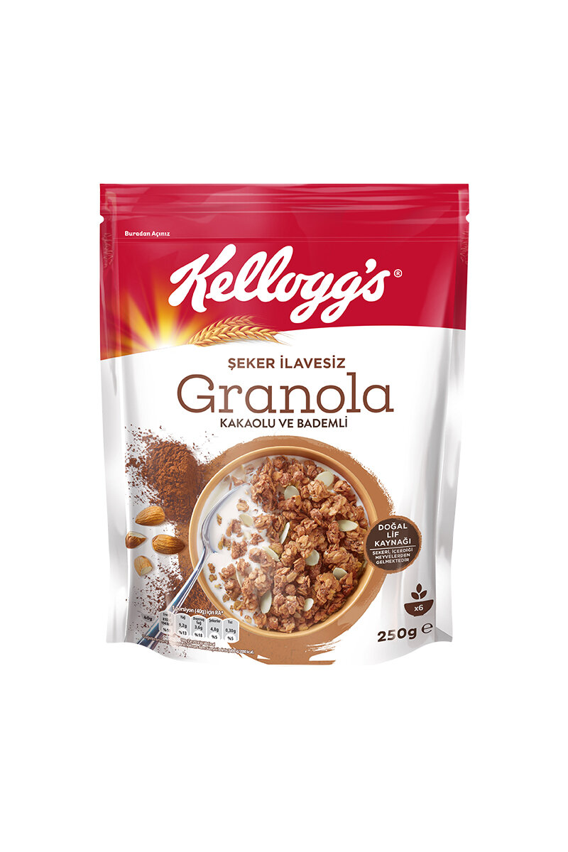 Kellogg's Granola Şeker Ilavesiz Kakao Ve Bademli 250 G