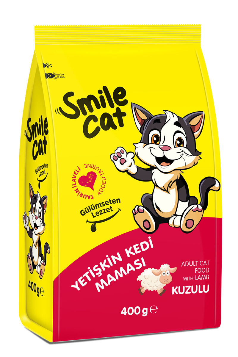 Smilecat Kuru Yetişkin Kedi Maması Kuzulu 400g