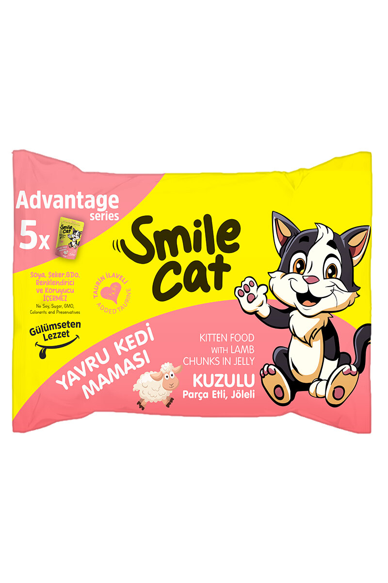 Smilecat Pouch Yavru Kedi Kuzulu 85g 5 'li Paket
