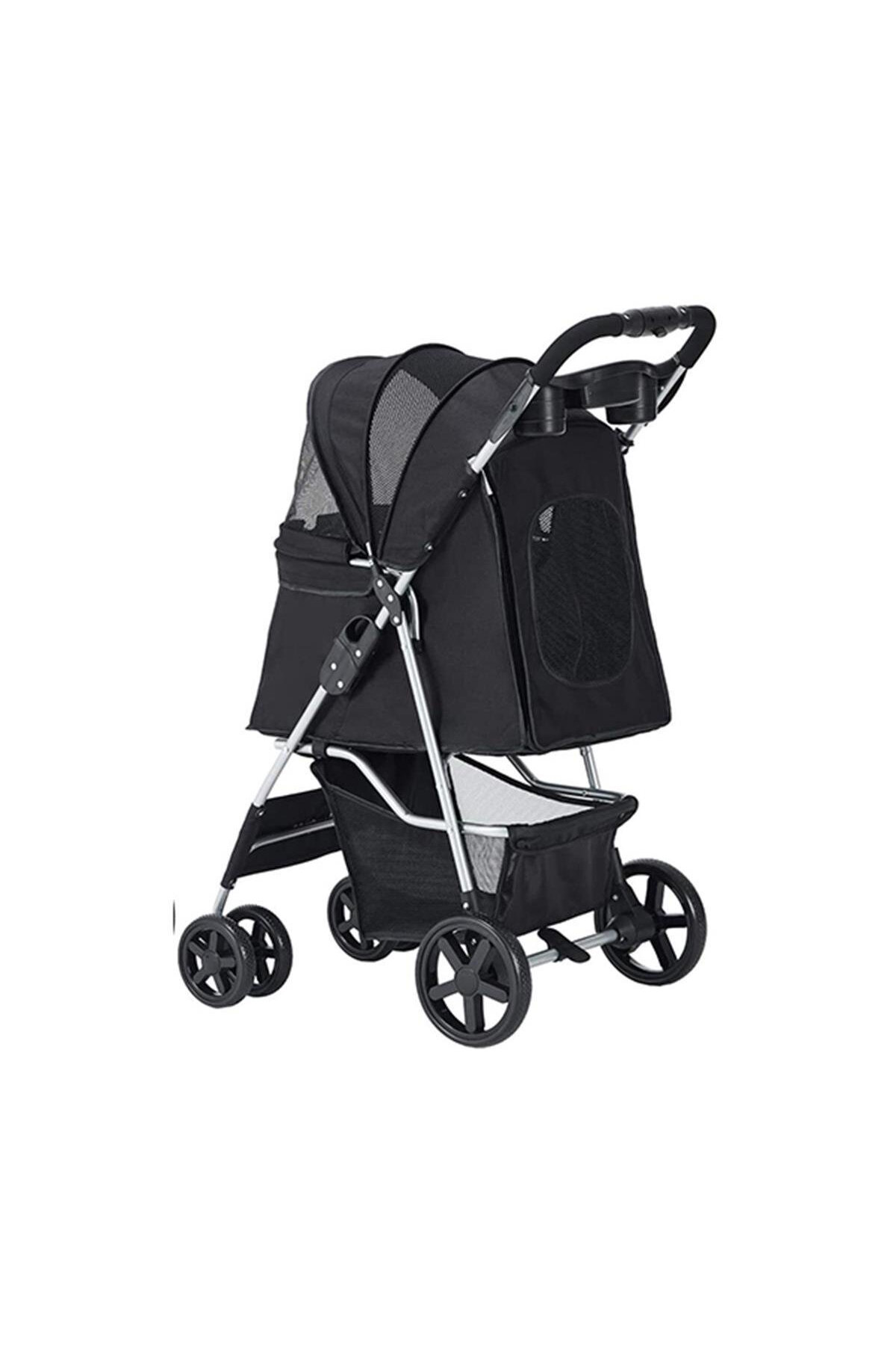 Zampa Favorite Kedi & Köpek Arabası Siyah, 46x78x99cm