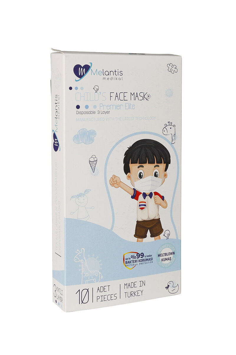Melatins Full Ultrasonik Maske 10lu Erkek Çocuk