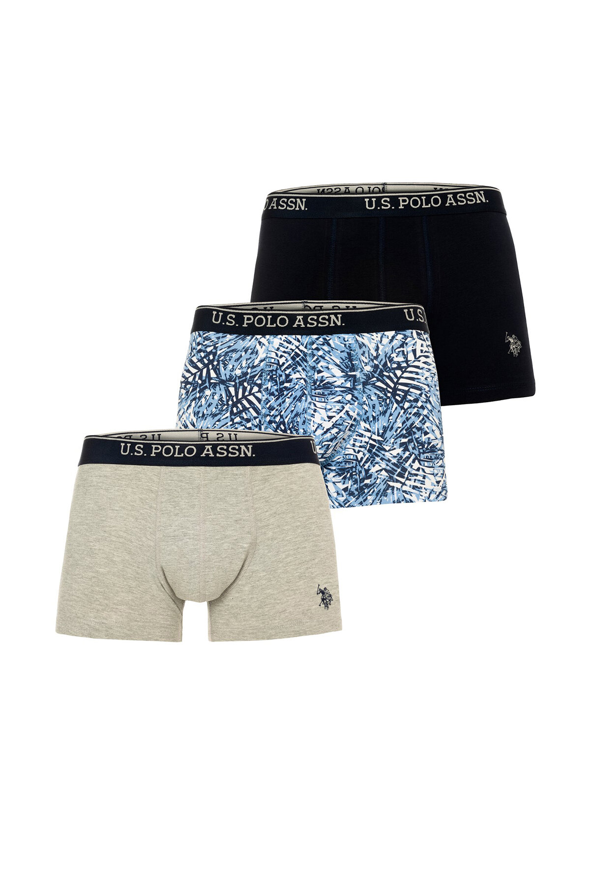 U.S. Polo Assn. Erkek 3'lü Boxer 80466.VR086