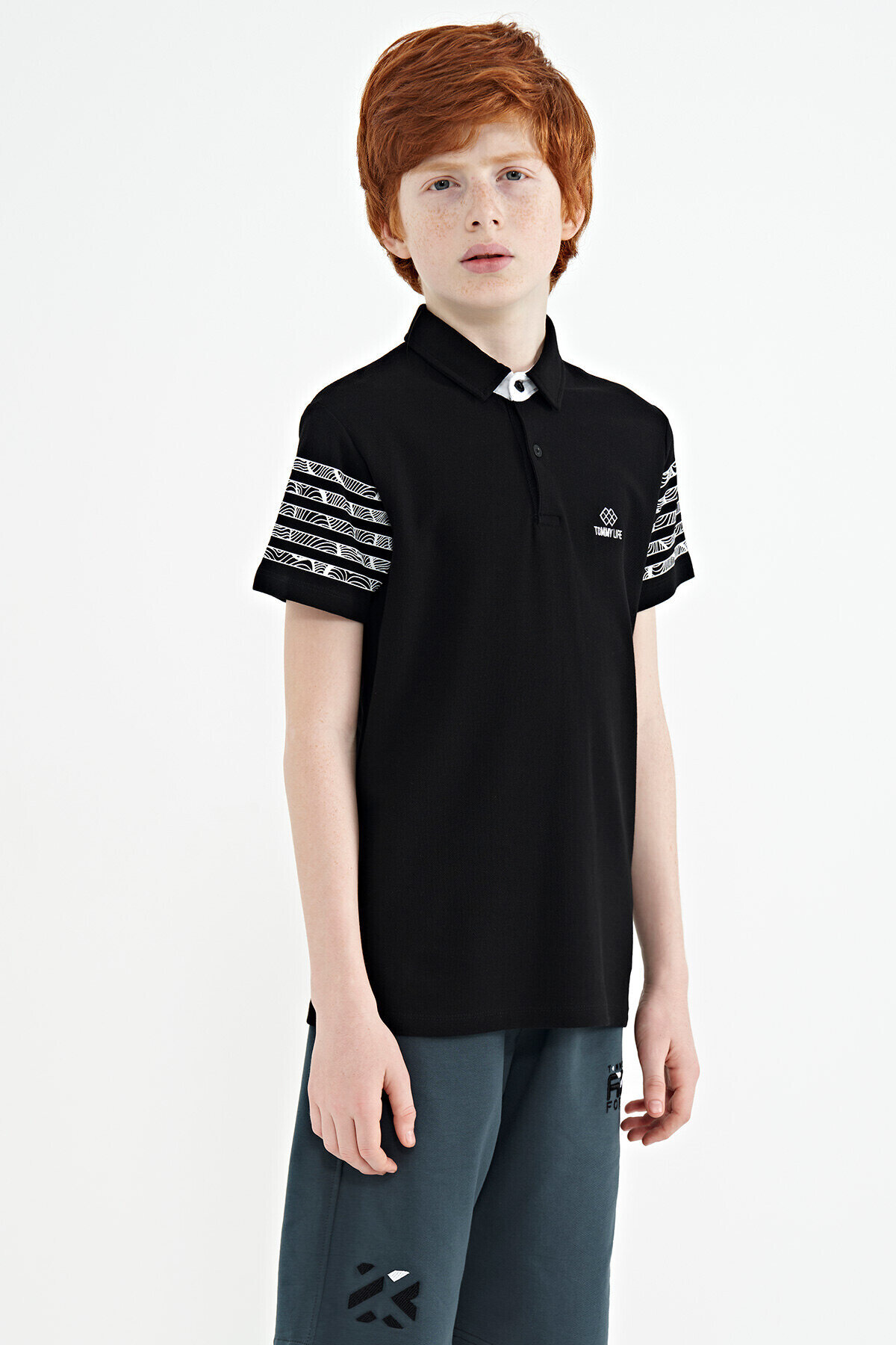 Tommy Life Erkek Çocuk Tişört Polo Yaka T13EG-11093_01