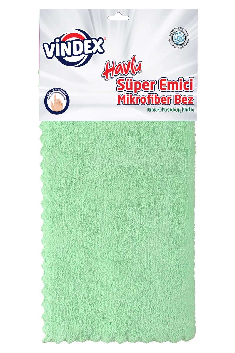 Vindex Mikrofiber Süper Emici Havlu Bez Tekli