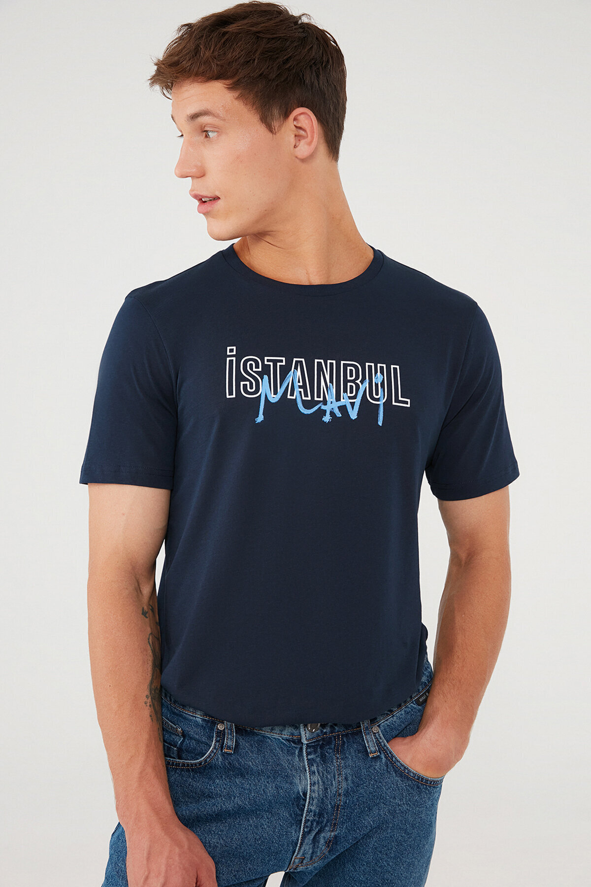 Mavi Erkek Tişört M067114-34319