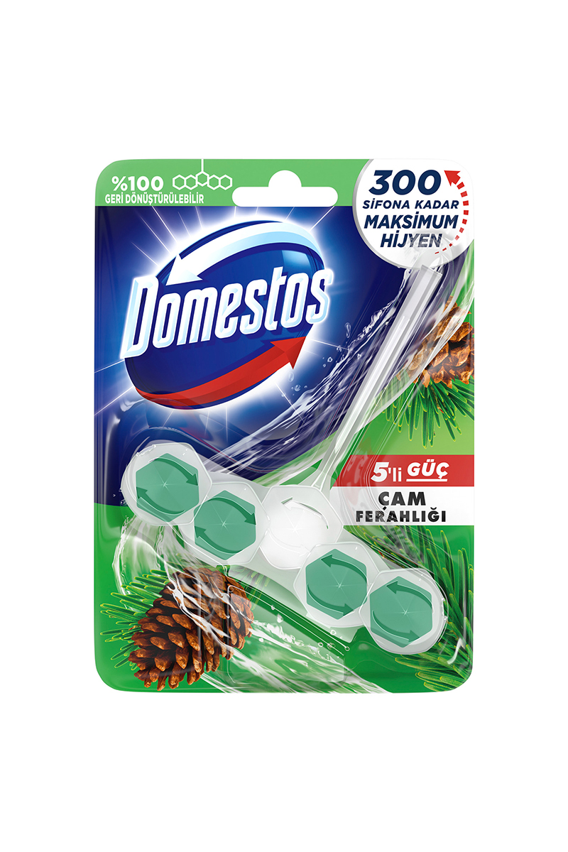 Domestos Wc Temizleyici Blok 5'li Güç Çam Ferahlığı