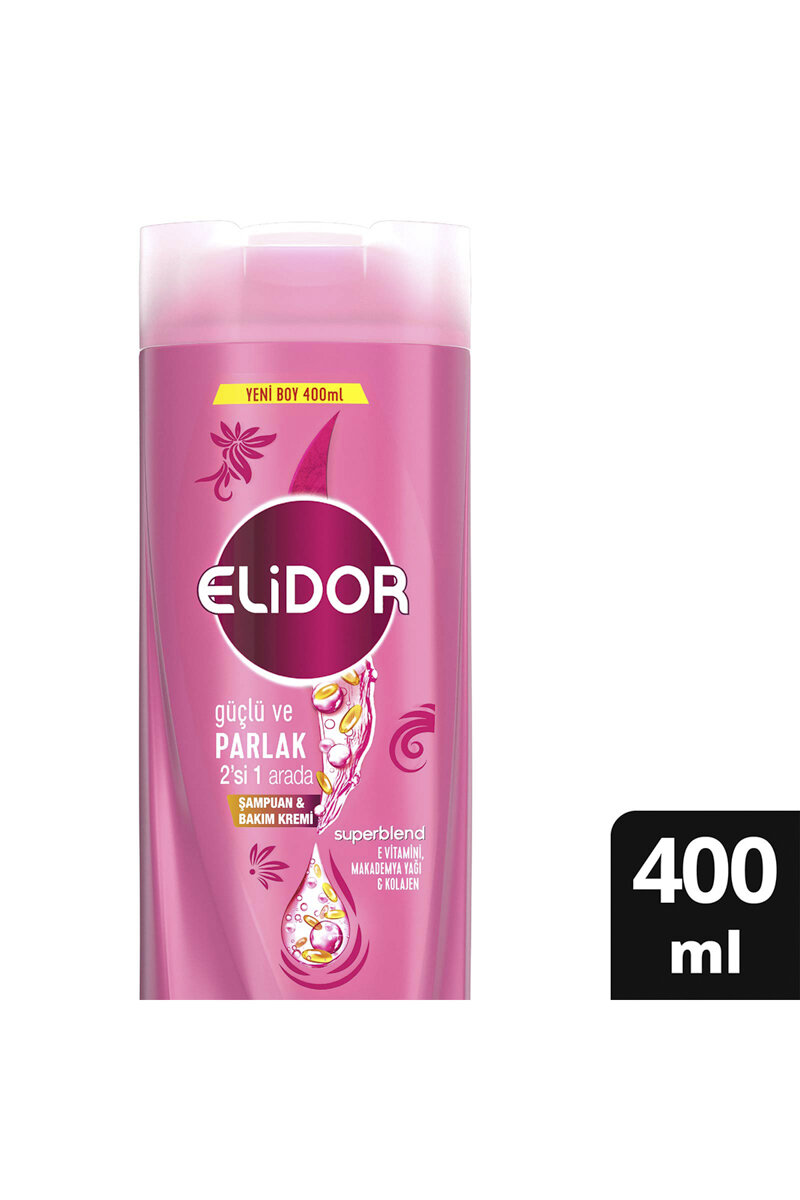 Elidor Güçlü Parlak 2 in 1 Şampuan 400 ml