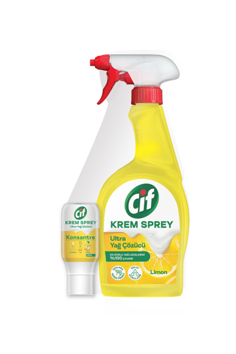 Cif Krem Sprey Limon 750 ml + Konsantre Limon 70 ml