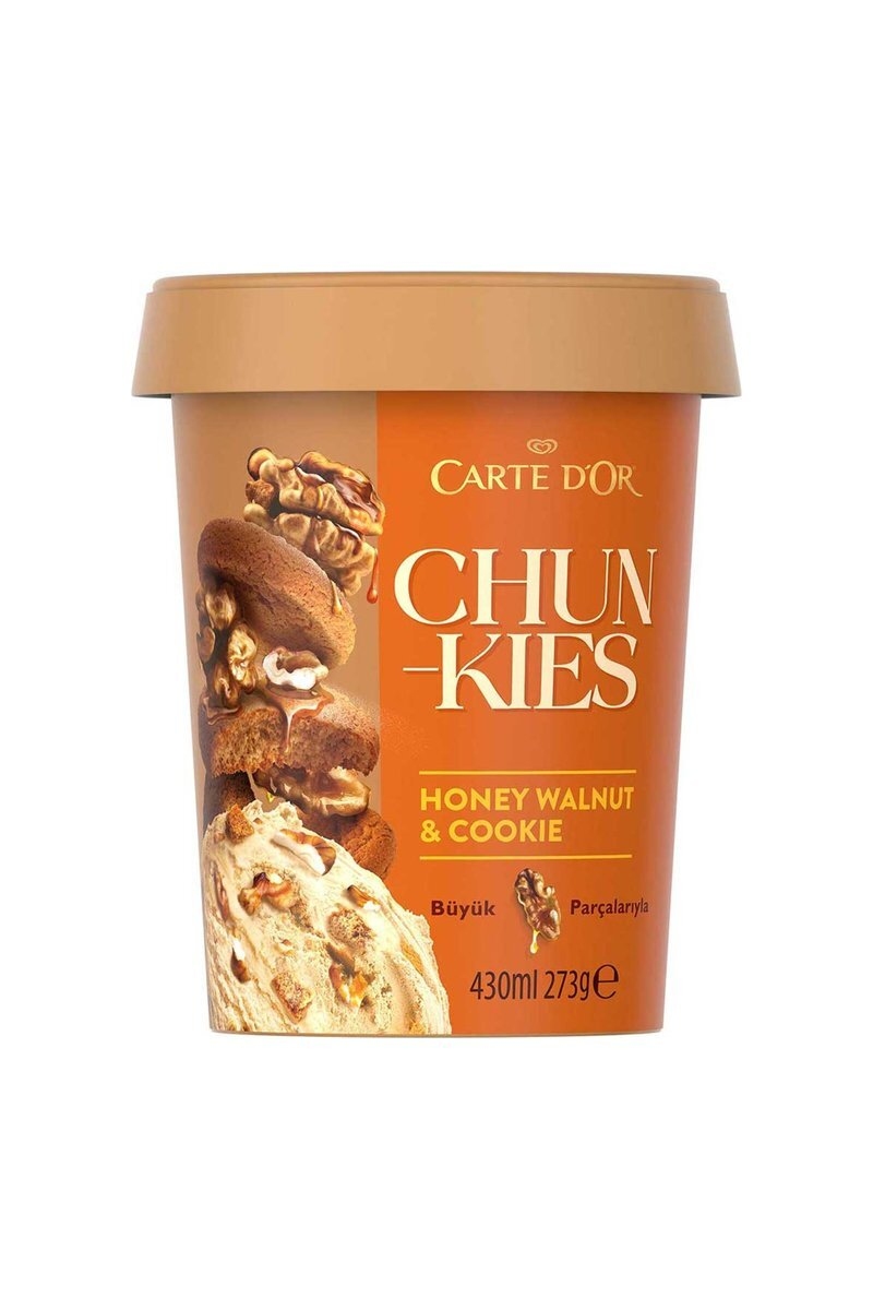 Algida Carte D'or Chunkies Chunkies Ballı Ceviz Tarçınlı Kurabiye Karamelli Dondurma 430 Ml
