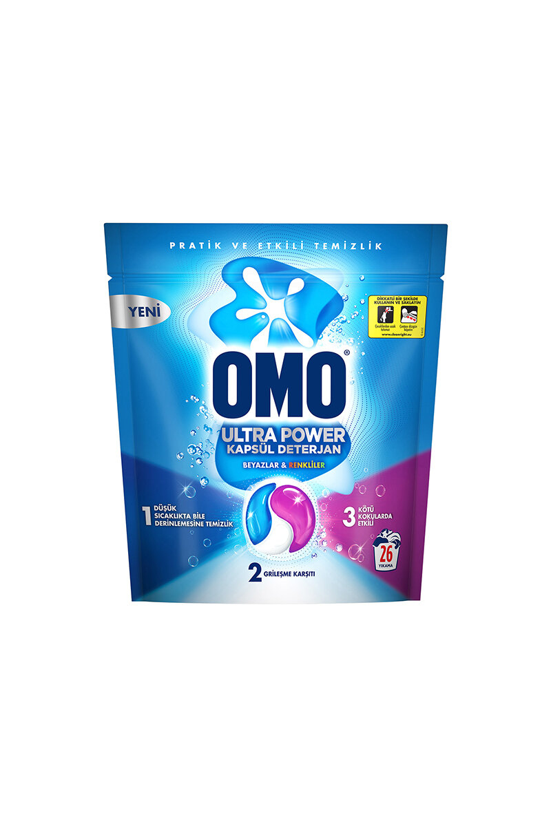 Omo Ultra Power Kapsül Çamaşır Deterjanı 26 Yıkama