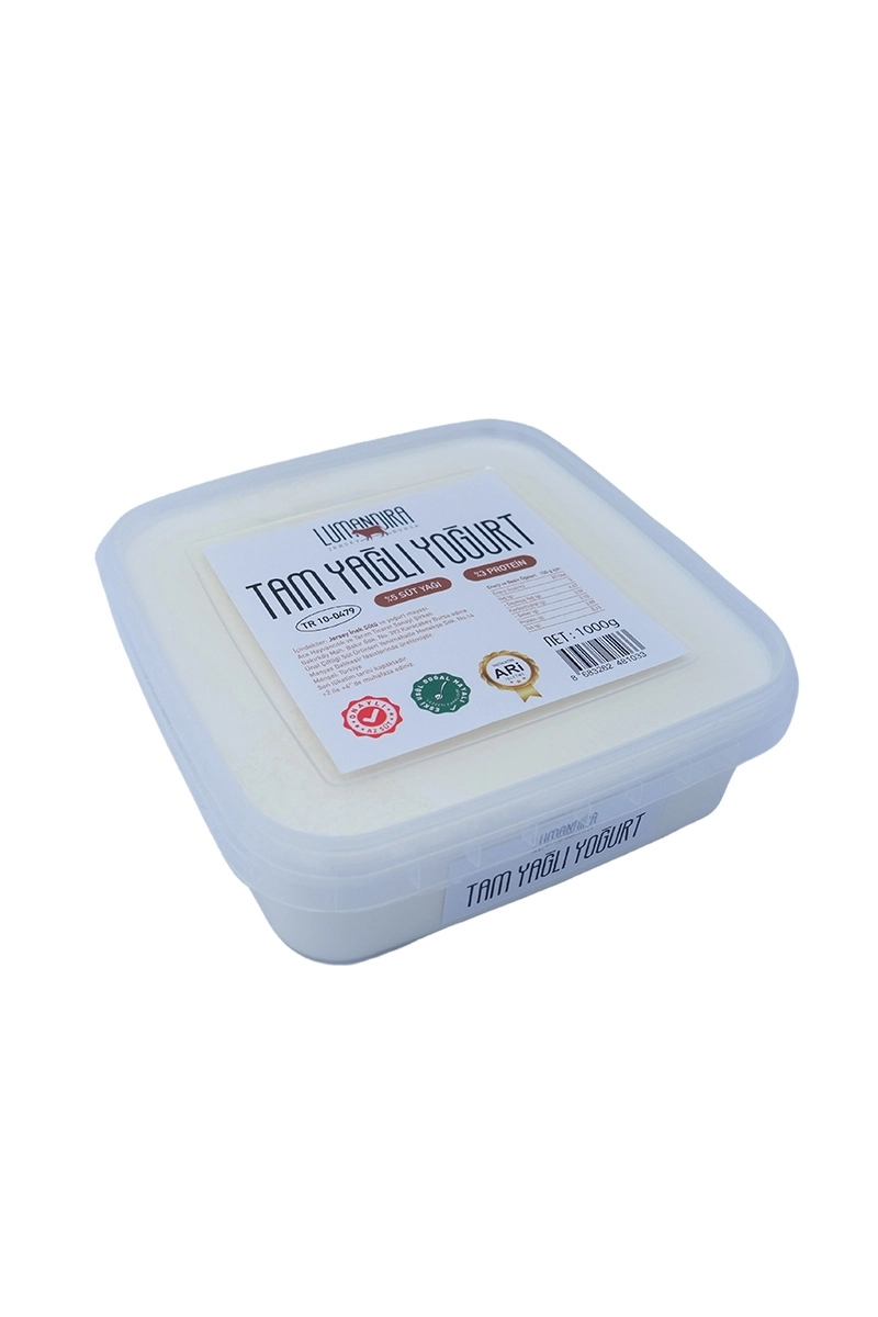 Lumandıra Jersey İnek Sütü Tam Yağlı Kaymaksız Yoğurt 1000 Gr